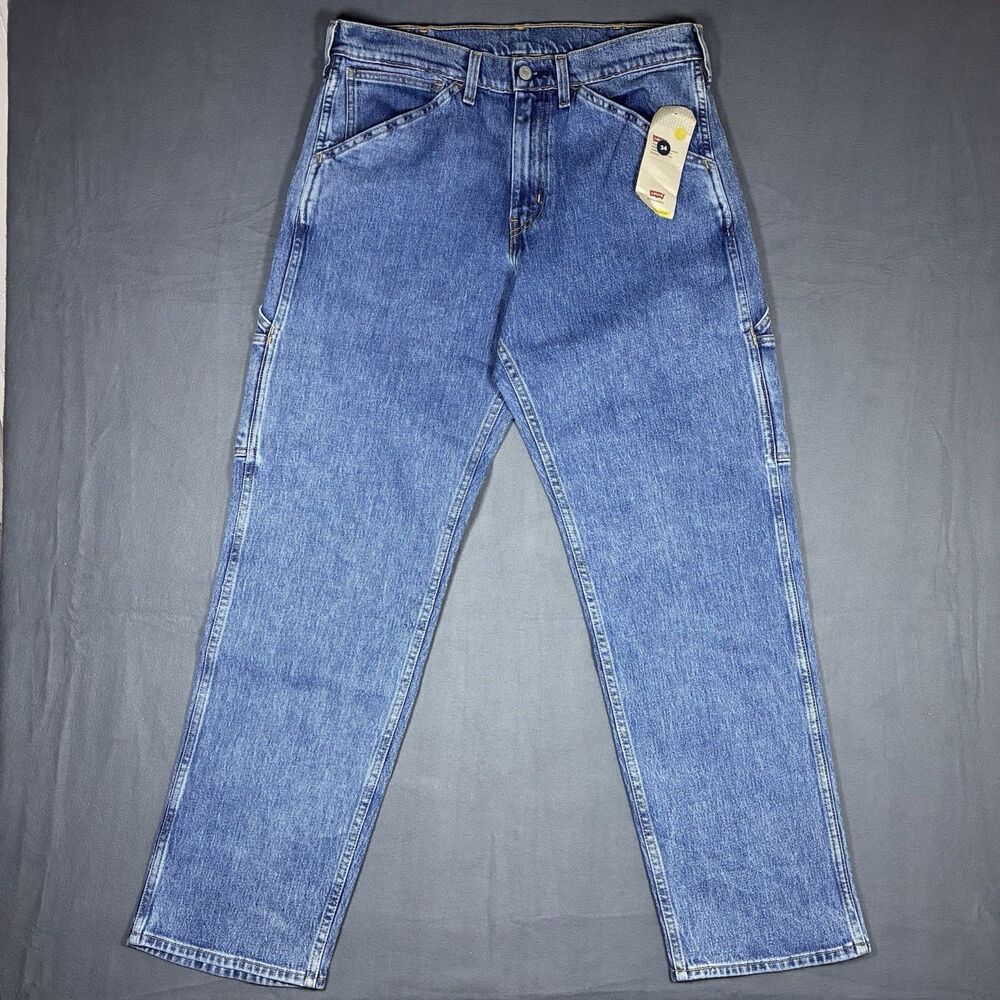 Levi’s Men’s Workwear Utility Fit Jeans 34x32 Relaxed-Fit Straight Leg Blue NWT